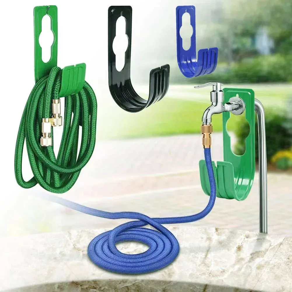Garden Hose Holder Wall Mount Tap Organizer Rack - Durable Plastic for Agriculture, Car Wash, Lawns - Convenient Outdoor Water Pipe Storage showcase 2