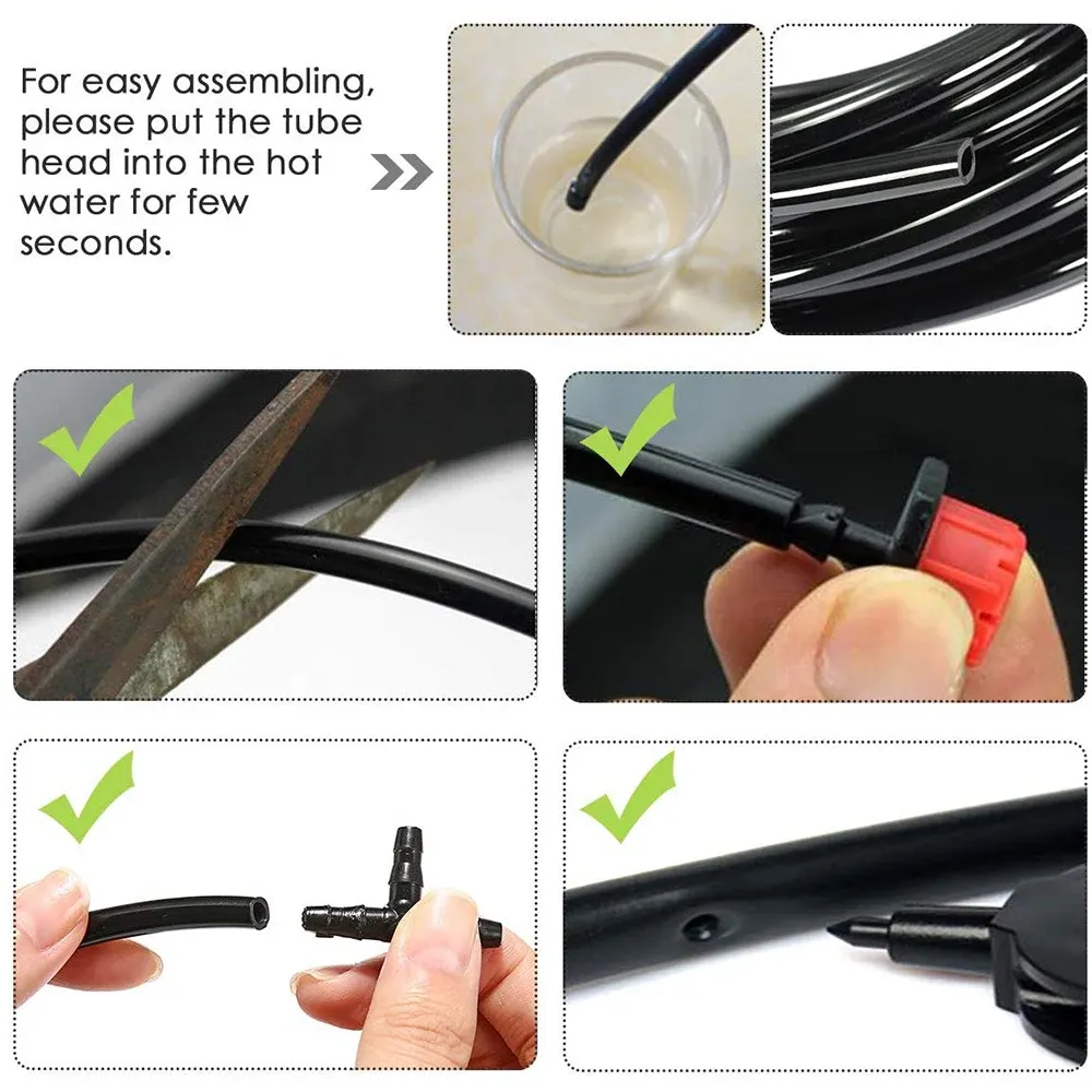 Durable PVC Micro Irrigation Tubing 4/7mm Hose for Garden Greenhouse Bonsai Drip System Sprinkler - 5m to 60m Lengths Available showcase 5