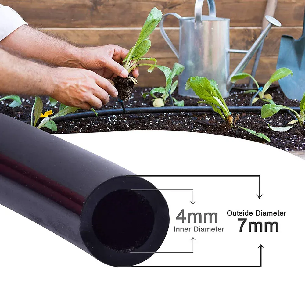 Durable PVC Micro Irrigation Tubing 4/7mm Hose for Garden Greenhouse Bonsai Drip System Sprinkler - 5m to 60m Lengths Available showcase 3