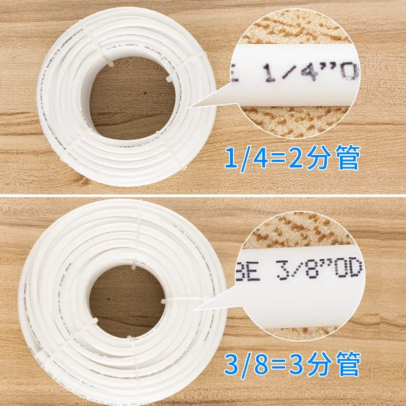 Food Grade PE Water Pipe Tubing - 1/4" & 3/8" Flexible Hose for Water Purifiers, Aquariums, Reverse Osmosis Systems - Durable, Non-Toxic, Heat & Cold Resistant thumbnail 6
