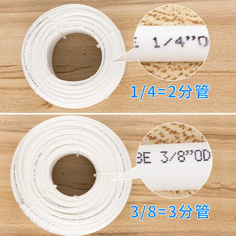 Food Grade PE Water Pipe Tubing - 1/4" & 3/8" Flexible Hose for Water Purifiers, Aquariums, Reverse Osmosis Systems - Durable, Non-Toxic, Heat & Cold Resistant showcase 3