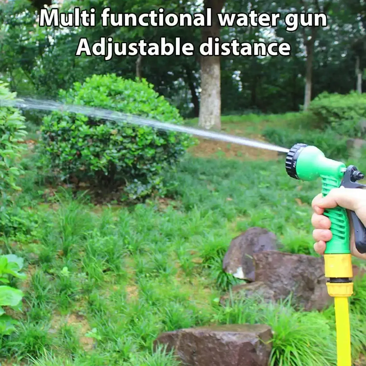 Multi-Pattern Garden Hose Nozzle Sprayer - Versatile Water Gun for Car Washing, Yard Watering, and Household Cleaning - Durable Design thumbnail 6