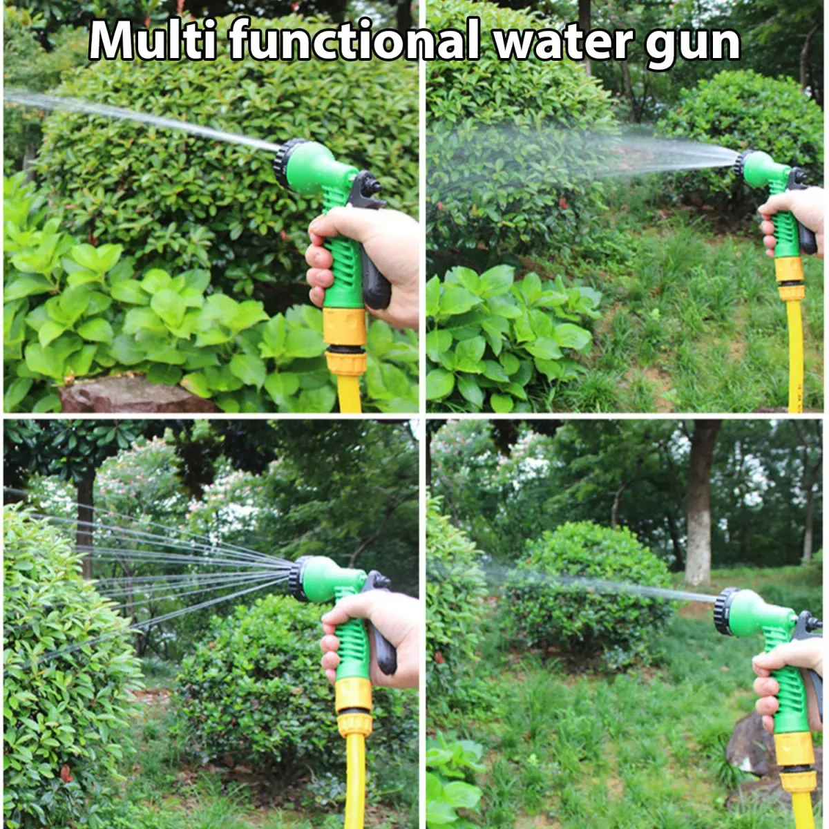 Multi-Pattern Garden Hose Nozzle Sprayer - Versatile Water Gun for Car Washing, Yard Watering, and Household Cleaning - Durable Design showcase 3