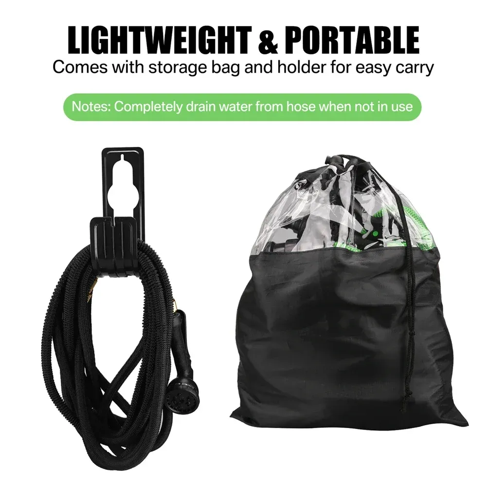 Expandable Garden Water Hose Kit 50-100FT, Durable PVC with Metal Connectors & 8-Pattern Spray Gun for Car Wash, Yard Irrigation, Home Cleaning showcase 6