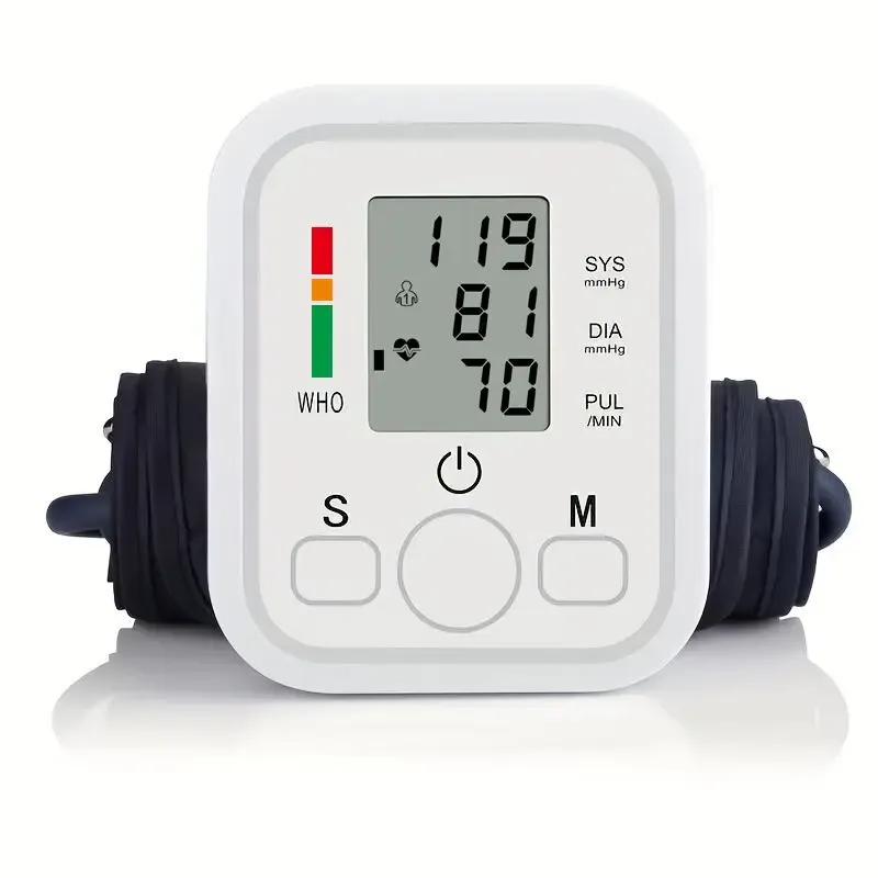 Digital Arm Cuff Sphygmomanometer Blood Pressure Monitor - Accurate Pulse Heart Rate Meter Device for Home Medical Use thumbnail 2