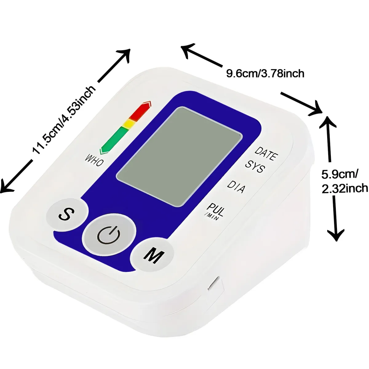 Automatic Digital Arm Blood Pressure Monitor Kit - Accurate BP Tonometer with Heart Rate Pulse Meter, Large Cuff (22-32cm), Battery & USB Powered for Home Use showcase 2