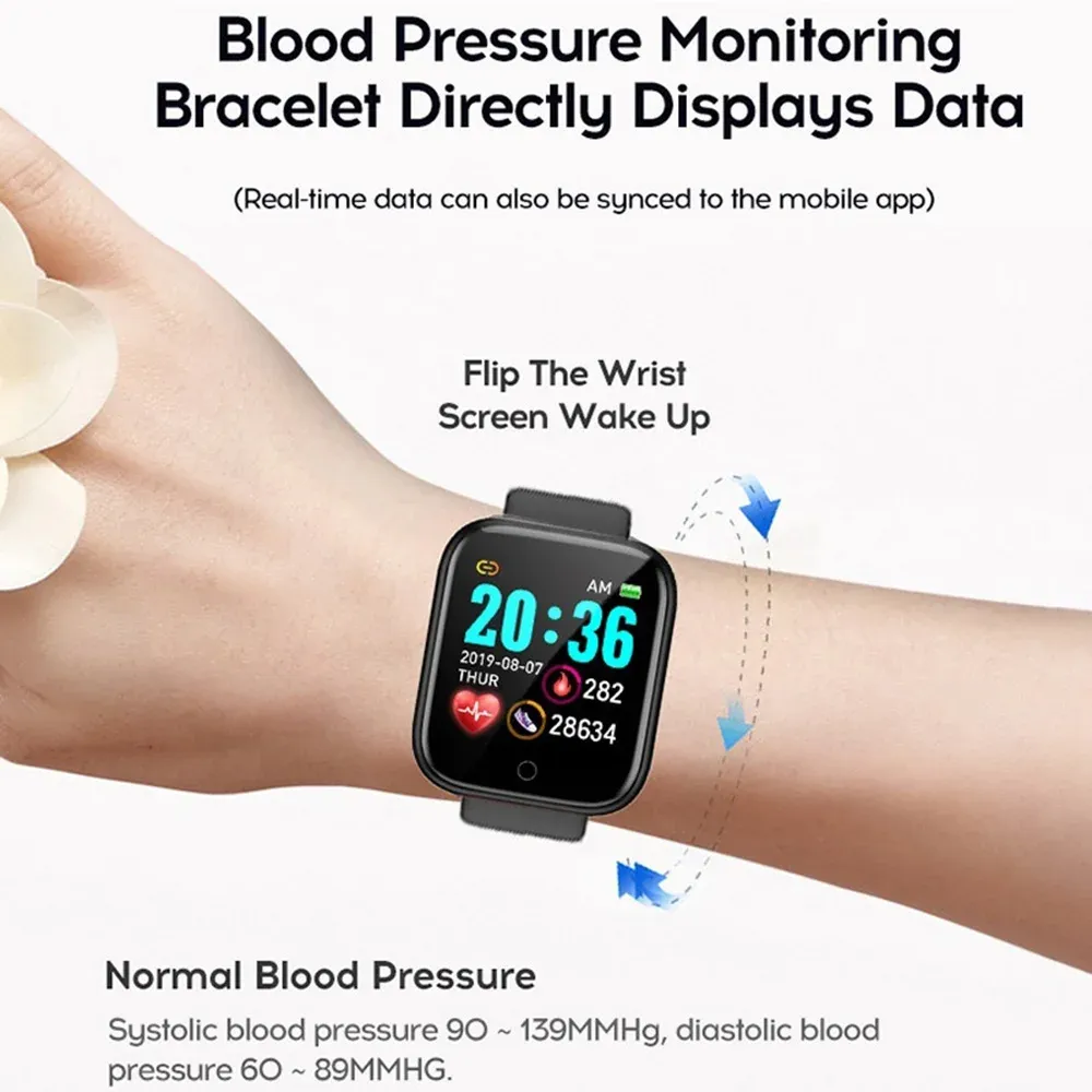 Y68 D20 Smartwatch for Men & Women: Bluetooth Connected Fitness Tracker, Heart Rate Monitor, Sleep Tracker, Music Control, Sports Bracelet with USB Charging - Compatible with Android & iOS showcase 7