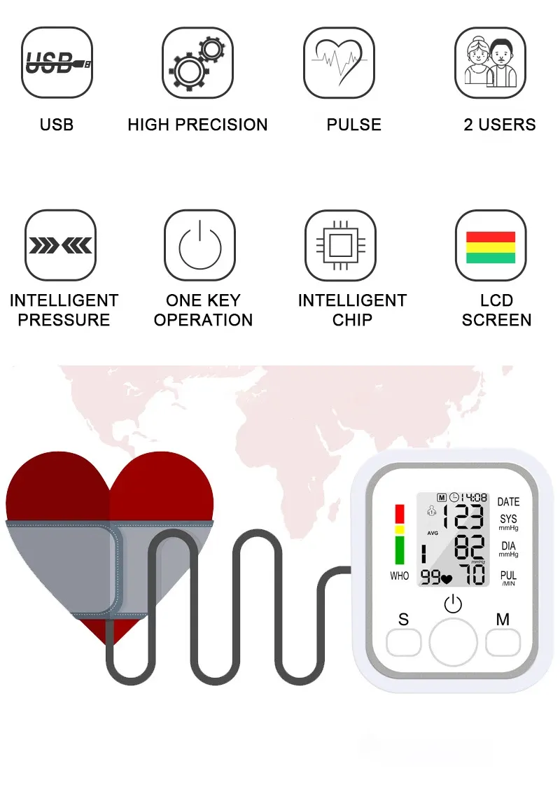 Automatic Digital Upper Arm Blood Pressure Monitor - Accurate BP Meter & Pulse Measurement for Home Use showcase 2