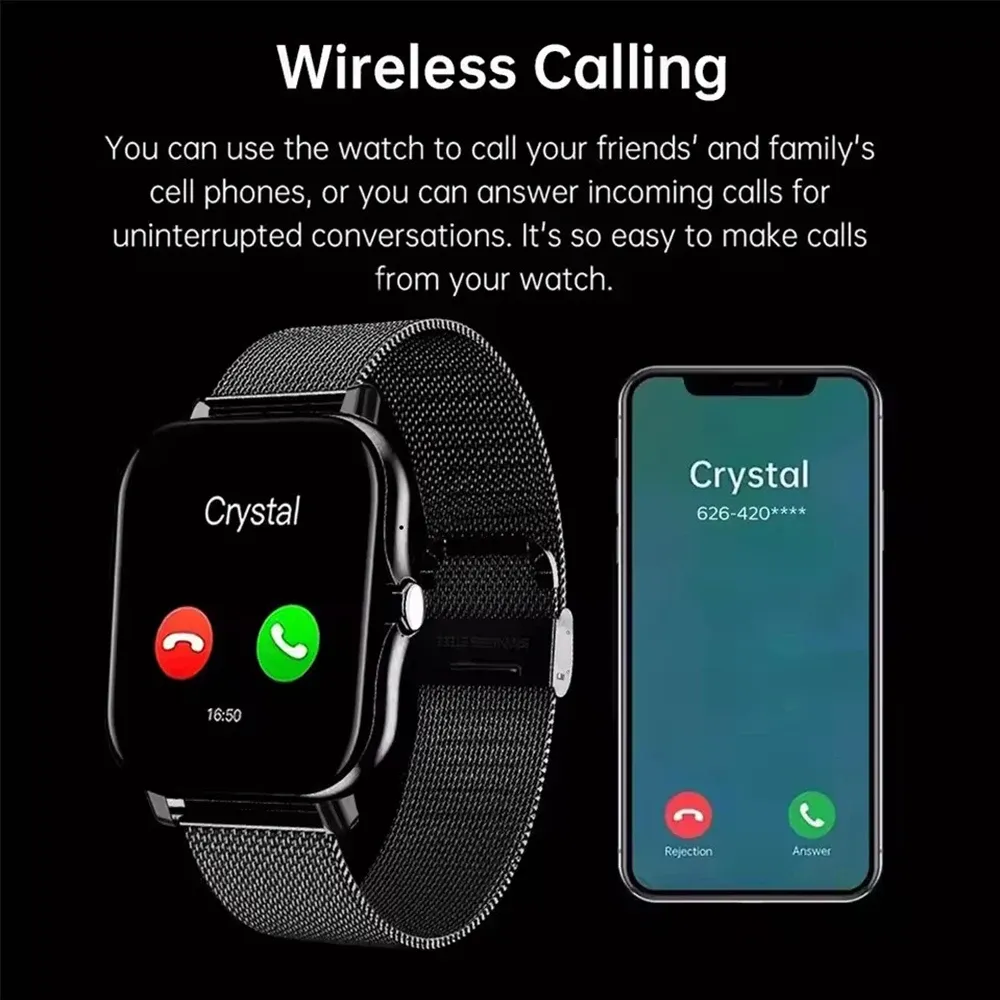 T99 Promax Smart Watch for Men & Women: 1.83" HD Color Screen, Bluetooth Calls, Health Monitoring (Blood Oxygen/Pressure), Fitness Tracker, IP67 Waterproof, Compatible with Android & iOS thumbnail 2