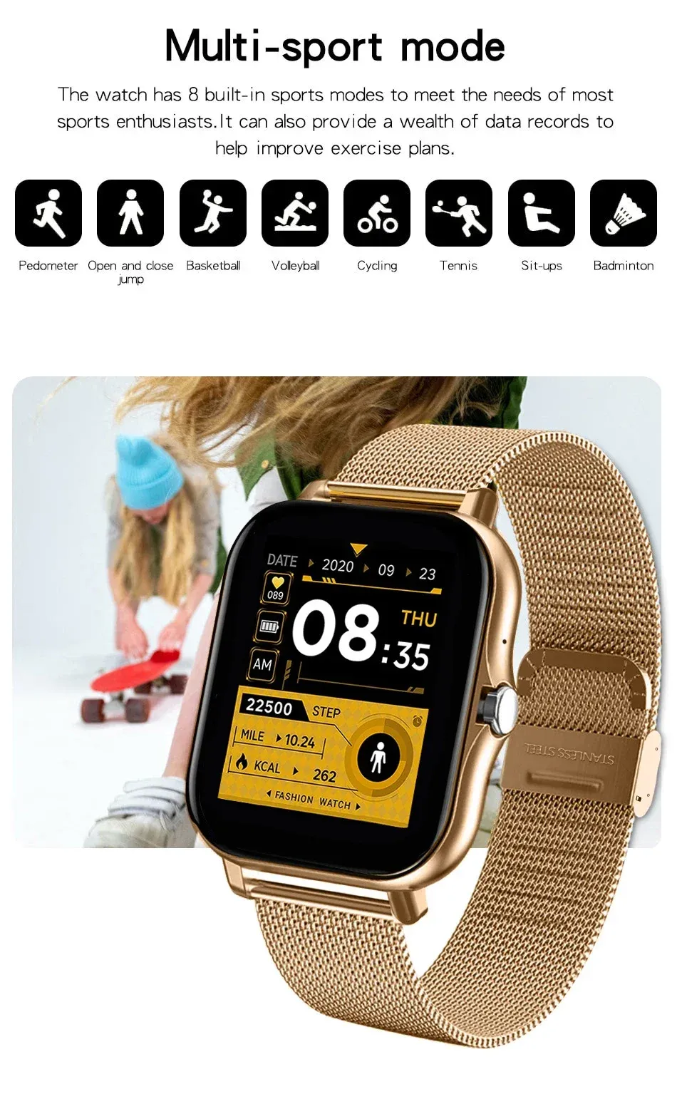 T99 Promax Smart Watch for Men & Women: 1.83" HD Color Screen, Bluetooth Calls, Health Monitoring (Blood Oxygen/Pressure), Fitness Tracker, IP67 Waterproof, Compatible with Android & iOS showcase 25