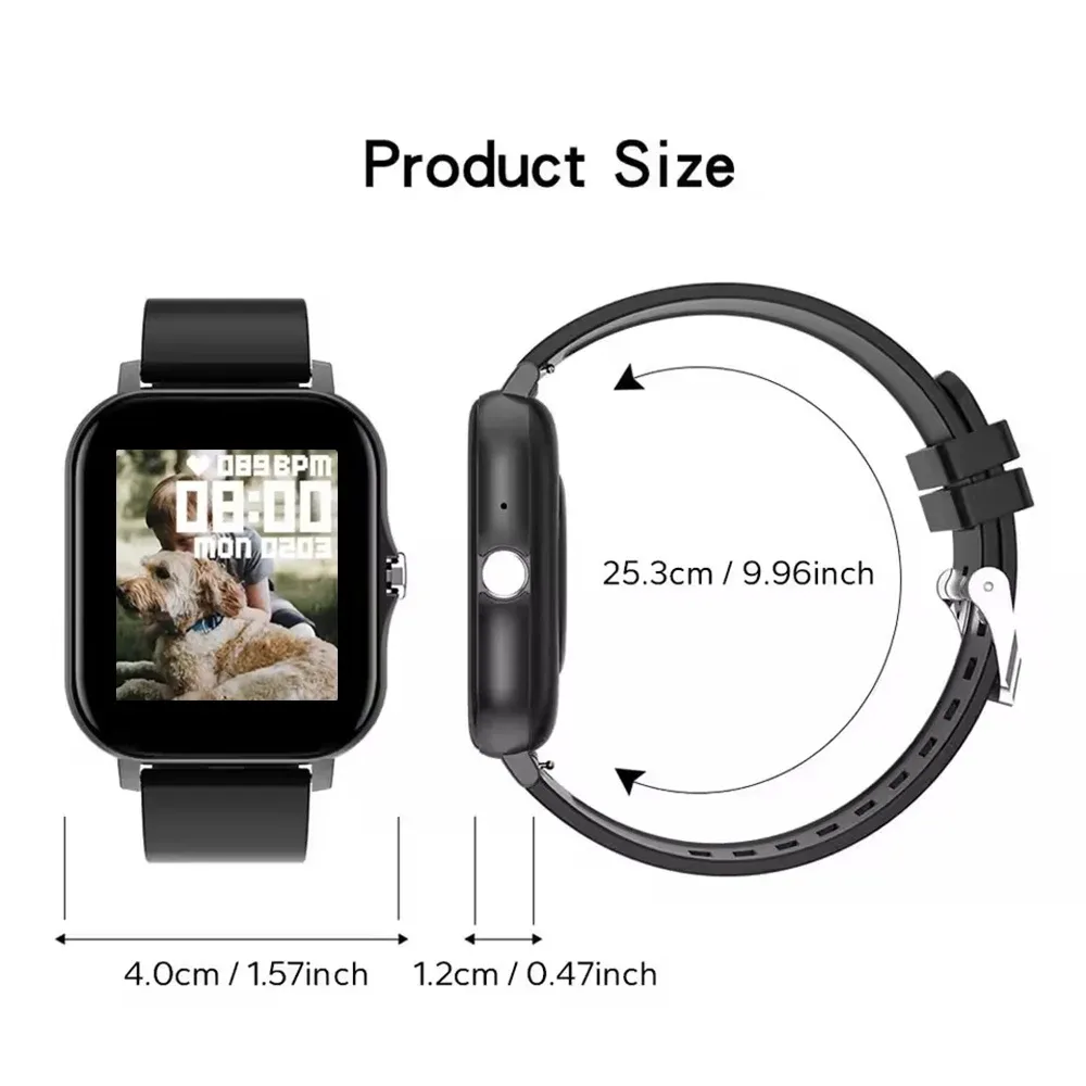 T99 Promax Smart Watch for Men & Women: 1.83" HD Color Screen, Bluetooth Calls, Health Monitoring (Blood Oxygen/Pressure), Fitness Tracker, IP67 Waterproof, Compatible with Android & iOS thumbnail 6