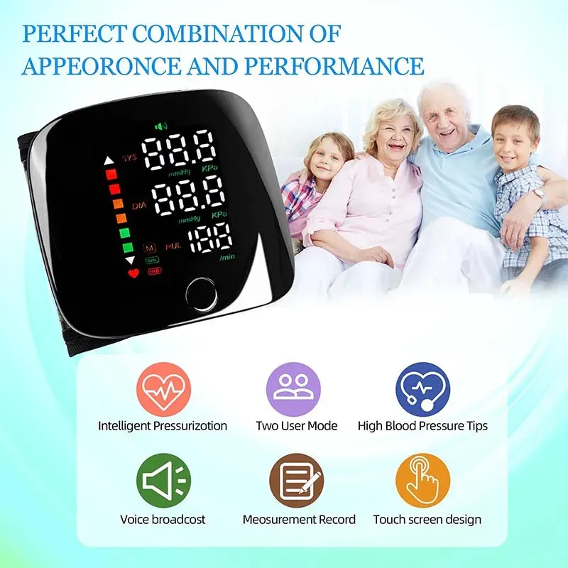 Rechargeable Voice Blood Pressure Monitor - Digital Tensiometro for Home Health, English Voice Output, Accurate Sphygmomanometer for Seniors and Adults thumbnail 5