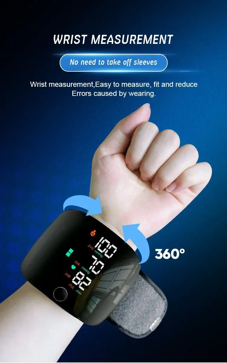 Rechargeable Voice Blood Pressure Monitor - Digital Tensiometro for Home Health, English Voice Output, Accurate Sphygmomanometer for Seniors and Adults showcase 7
