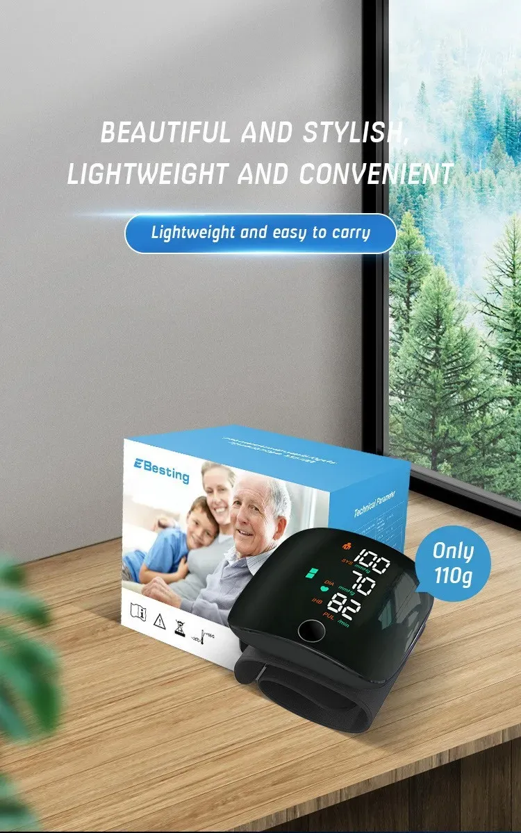 Rechargeable Voice Blood Pressure Monitor - Digital Tensiometro for Home Health, English Voice Output, Accurate Sphygmomanometer for Seniors and Adults showcase 5