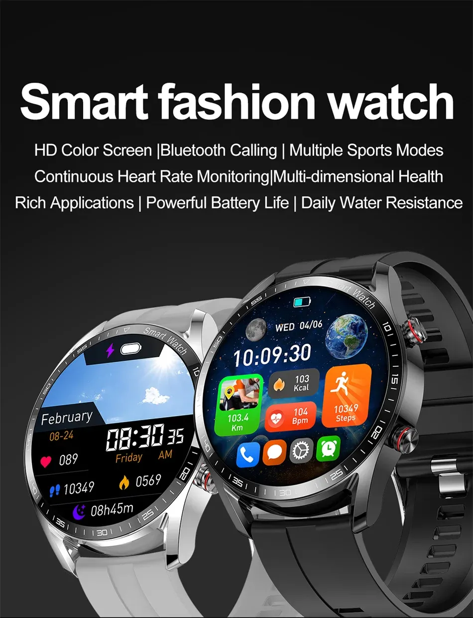 Smart Watch for Men - 1.53" Full HD Touchscreen, ECG+PPG, Multi-Sport Modes, Bluetooth Calling, IP67 Waterproof, Business Style Smartwatch with Fitness Tracker showcase 1