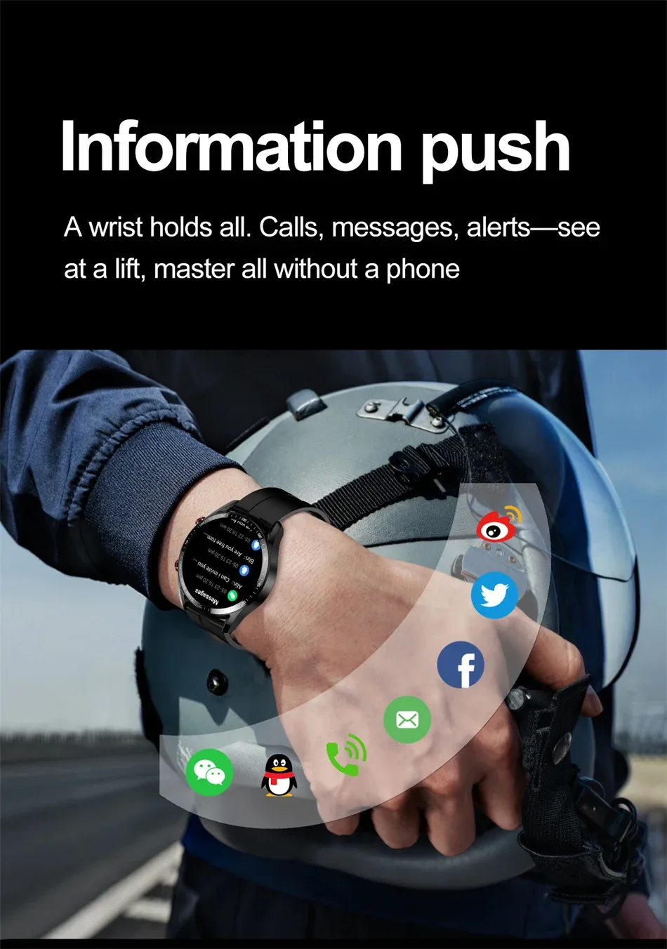 Smart Watch for Men - 1.53" Full HD Touchscreen, ECG+PPG, Multi-Sport Modes, Bluetooth Calling, IP67 Waterproof, Business Style Smartwatch with Fitness Tracker showcase 9