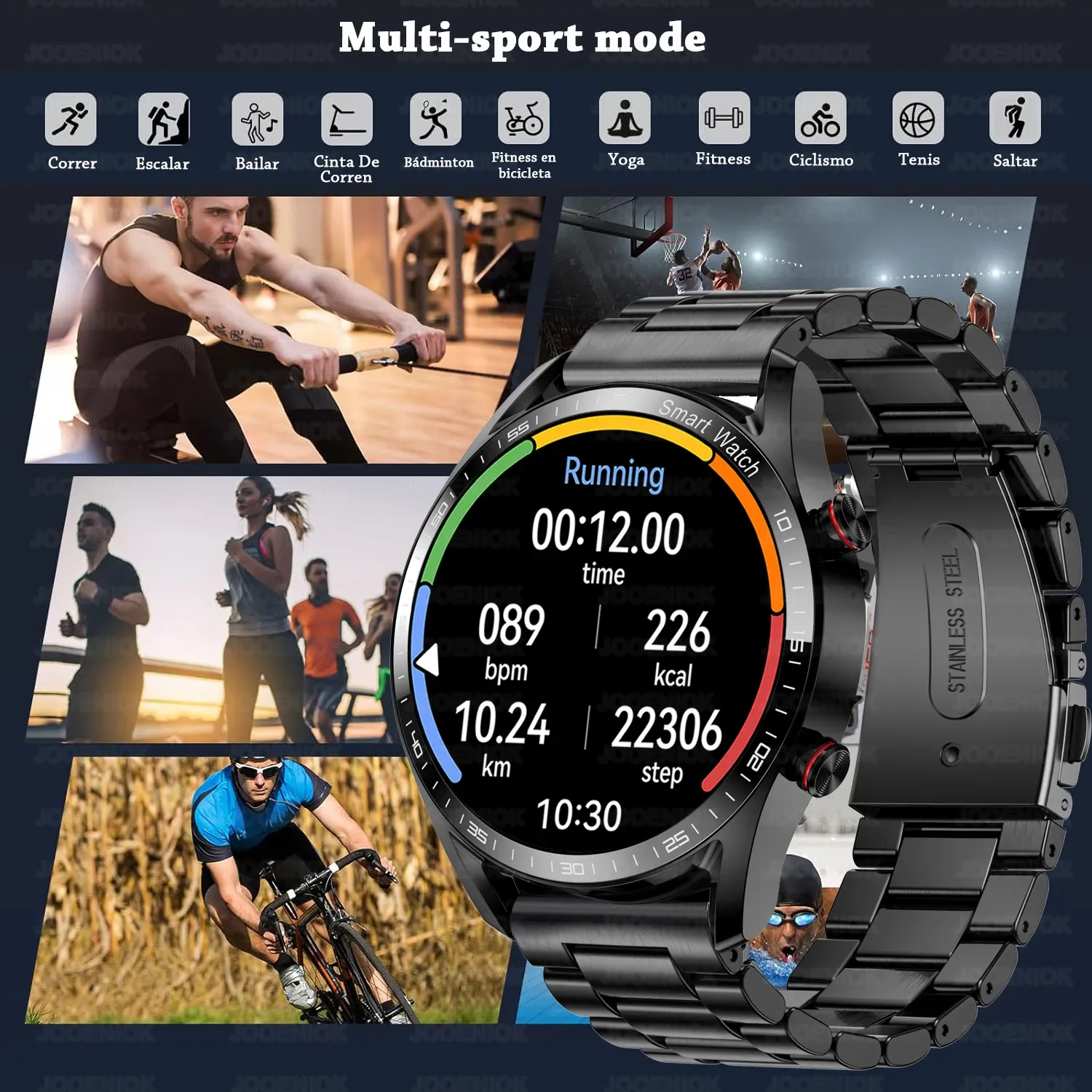 Smart Watch for Men - 1.53" Full HD Touchscreen, ECG+PPG, Multi-Sport Modes, Bluetooth Calling, IP67 Waterproof, Business Style Smartwatch with Fitness Tracker thumbnail 6