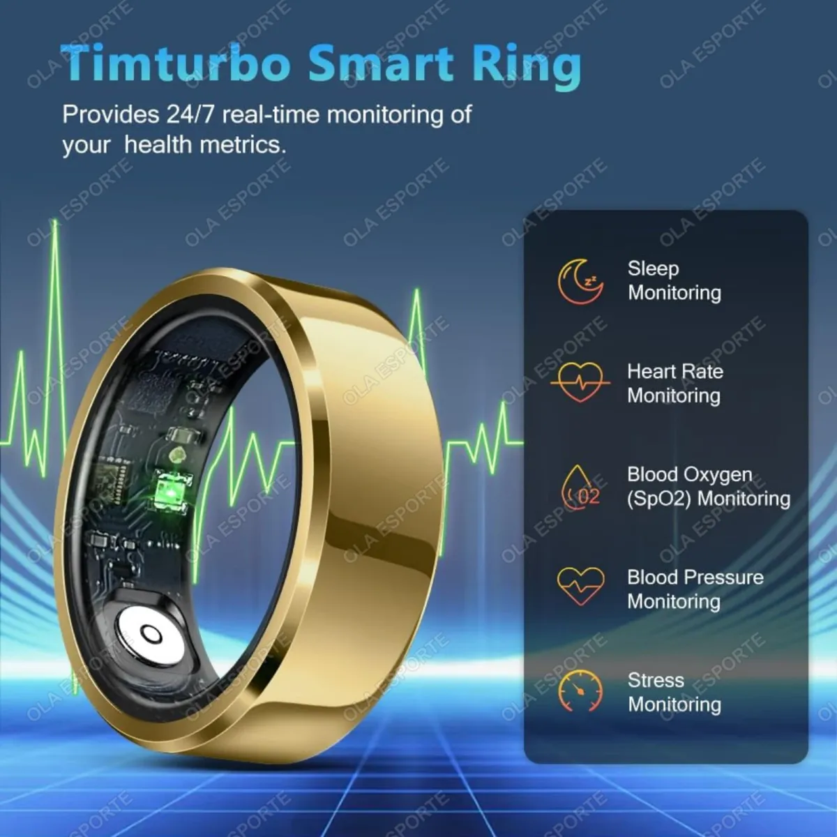 2025 Smart Ring for Men & Women: Blood Pressure, Heart Rate, Sleep Monitoring, SpO2, Waterproof (IP68/5ATM), Multi-Sport Tracking, Remote Camera Control showcase 3