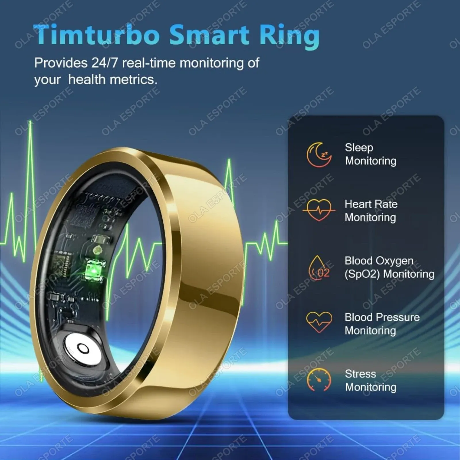 2025 Smart Ring for Men & Women: Blood Pressure, Heart Rate, Sleep Monitoring, SpO2, Waterproof (IP68/5ATM), Multi-Sport Tracking, Remote Camera Control thumbnail 5