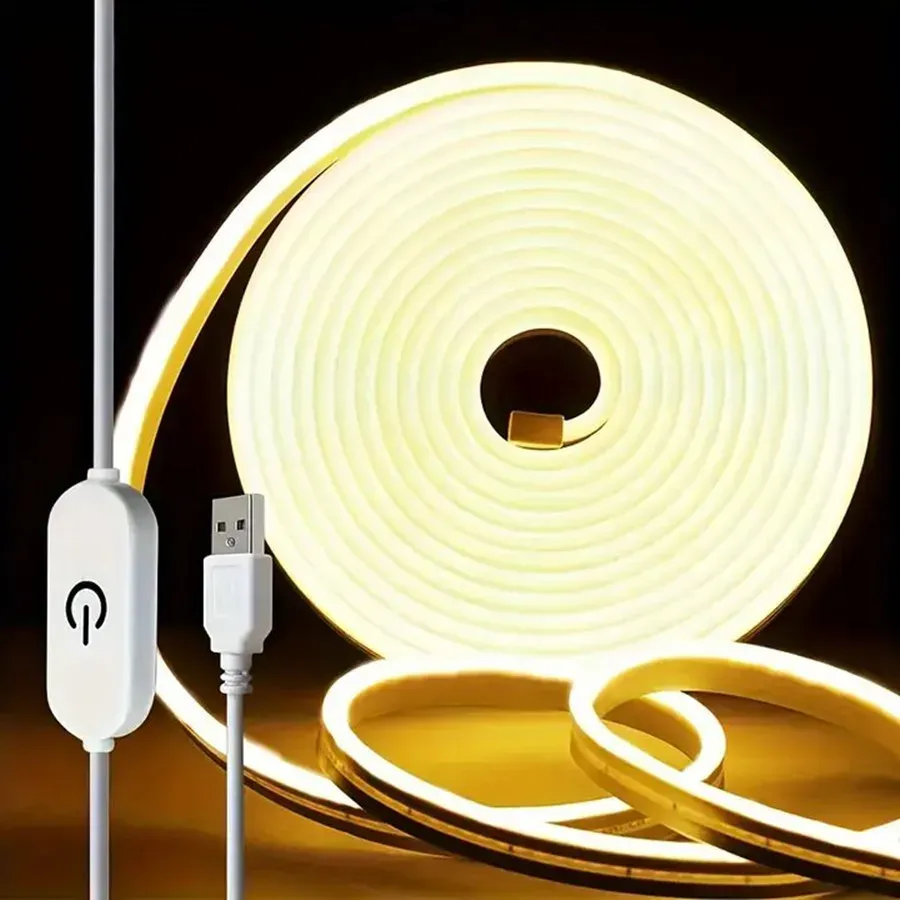 Dimmable LED Neon Strip Light with Touch Sensor, USB Powered 5V Silicone Rope Light, IP67 Waterproof Flexible Neon Sign Tape for Home Decor, TV Backlight, Outdoor Use showcase 17