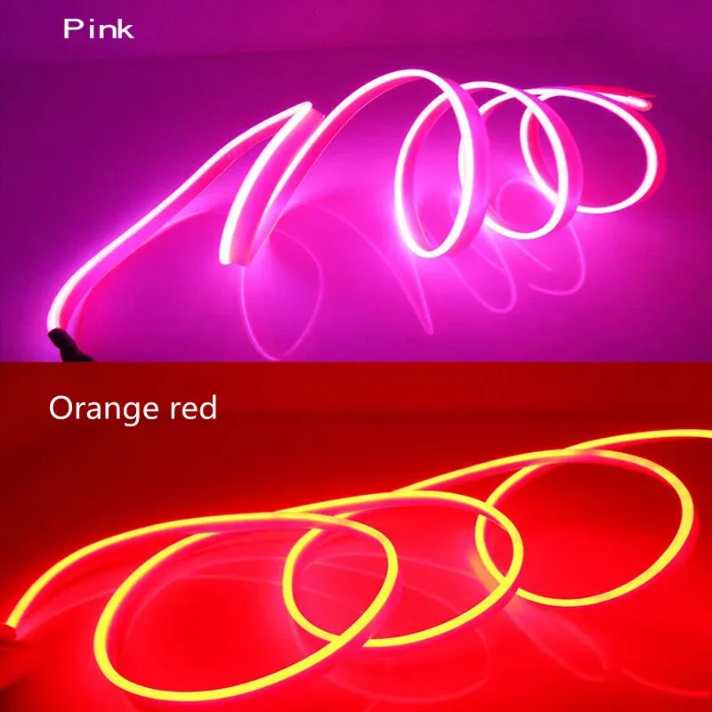 5M Car Interior LED Atmosphere Lighting Strip - Flexible EL Cold Light USB Decorative Ambient Lamp for Auto DIY Decoration showcase 3