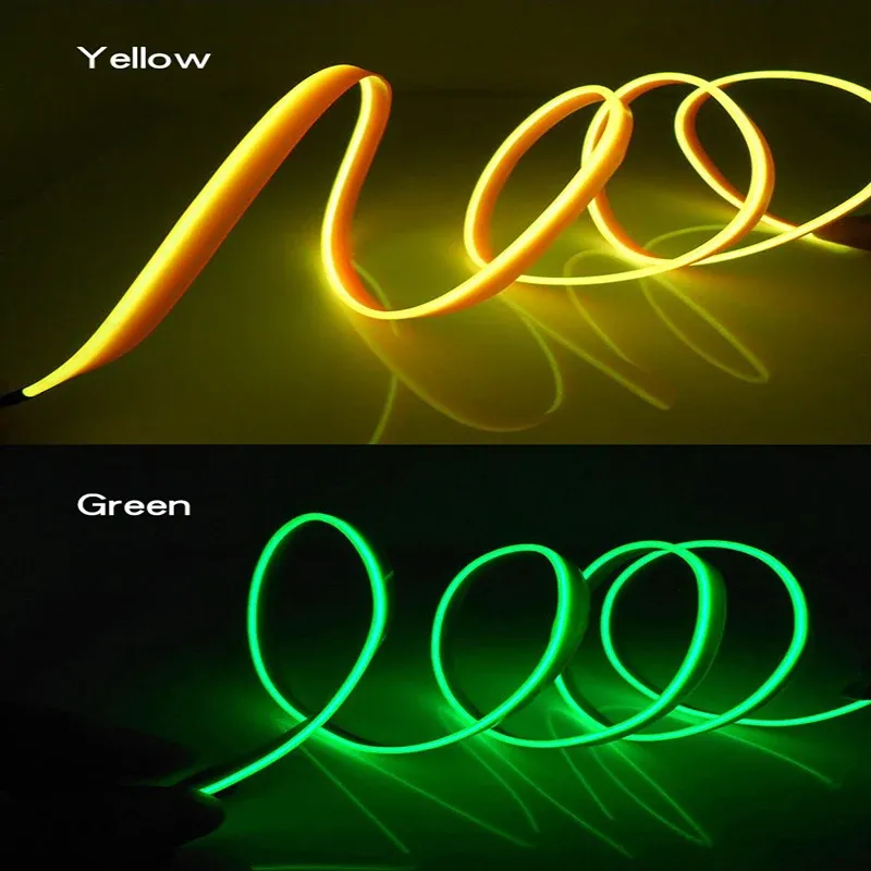 5M Car Interior LED Atmosphere Lighting Strip - Flexible EL Cold Light USB Decorative Ambient Lamp for Auto DIY Decoration showcase 4