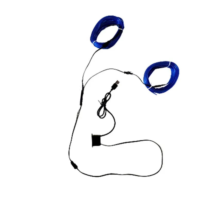5M Car Interior LED Atmosphere Lighting Strip - Flexible EL Cold Light USB Decorative Ambient Lamp for Auto DIY Decoration showcase 9