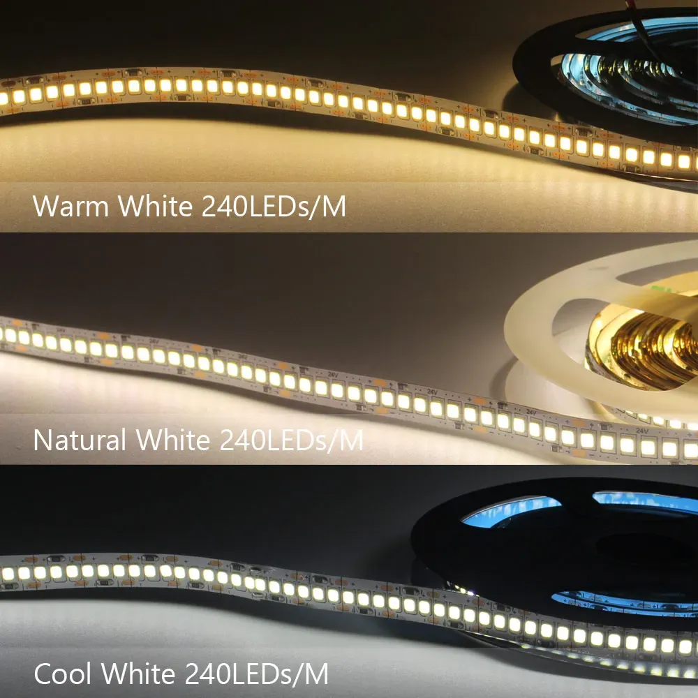 Flexible 12V LED Strip Lights SMD 2835, 120/240 LEDs/M, Warm White, 1M-5M Length, Indoor Home Decor & Accent Lighting thumbnail 4