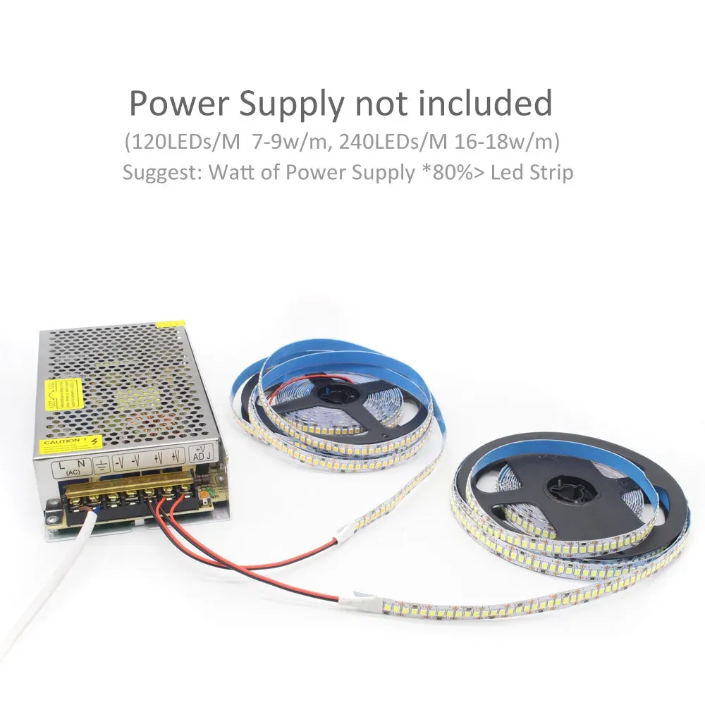 Flexible 12V LED Strip Lights SMD 2835, 120/240 LEDs/M, Warm White, 1M-5M Length, Indoor Home Decor & Accent Lighting showcase 8