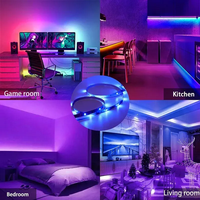 DC 5V USB LED Strip Lights 2835/5050 SMD, White/RGB, Flexible Tape for TV Background, Home Decor, Computer, Laptop, Car - 1-15m thumbnail 6