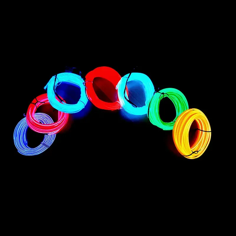 1M-5M Neon LED Car Interior Ambient Light Strips - USB/Cigarette Lighter Drive, DIY Decorative Dashboard Console Cold Light for Enhanced Car Interior thumbnail 3