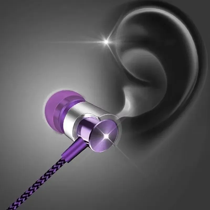 Wired In-Ear Earphones with Microphone, HiFi Stereo Noise Cancellation Headphones for Music, Gaming, Sports - Compatible with Phone, MP3, MP4 thumbnail 6