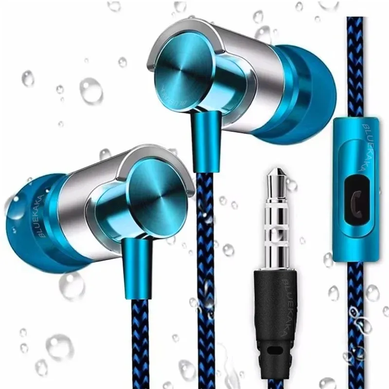 Wired In-Ear Earphones with Microphone, HiFi Stereo Noise Cancellation Headphones for Music, Gaming, Sports - Compatible with Phone, MP3, MP4 thumbnail 2
