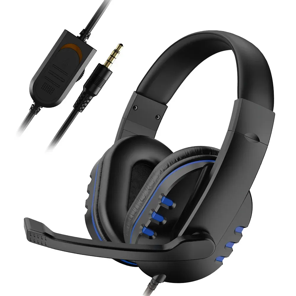Wired Gaming Headset with Microphone for PS4, PC, and Mobile - High Fidelity 3.5mm Earphones with Super Bass and Comfort Fit