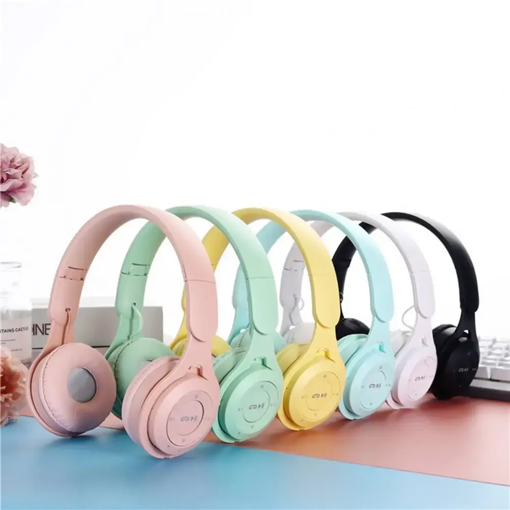 Macaron Wireless Bluetooth Headphones with Mic - Stereo Headband Gaming Headset for Mobile Tablet, Gamer Girl Gift, 6-Hour Playtime, 200mAh Battery, 3.5mm Audio Port showcase 13