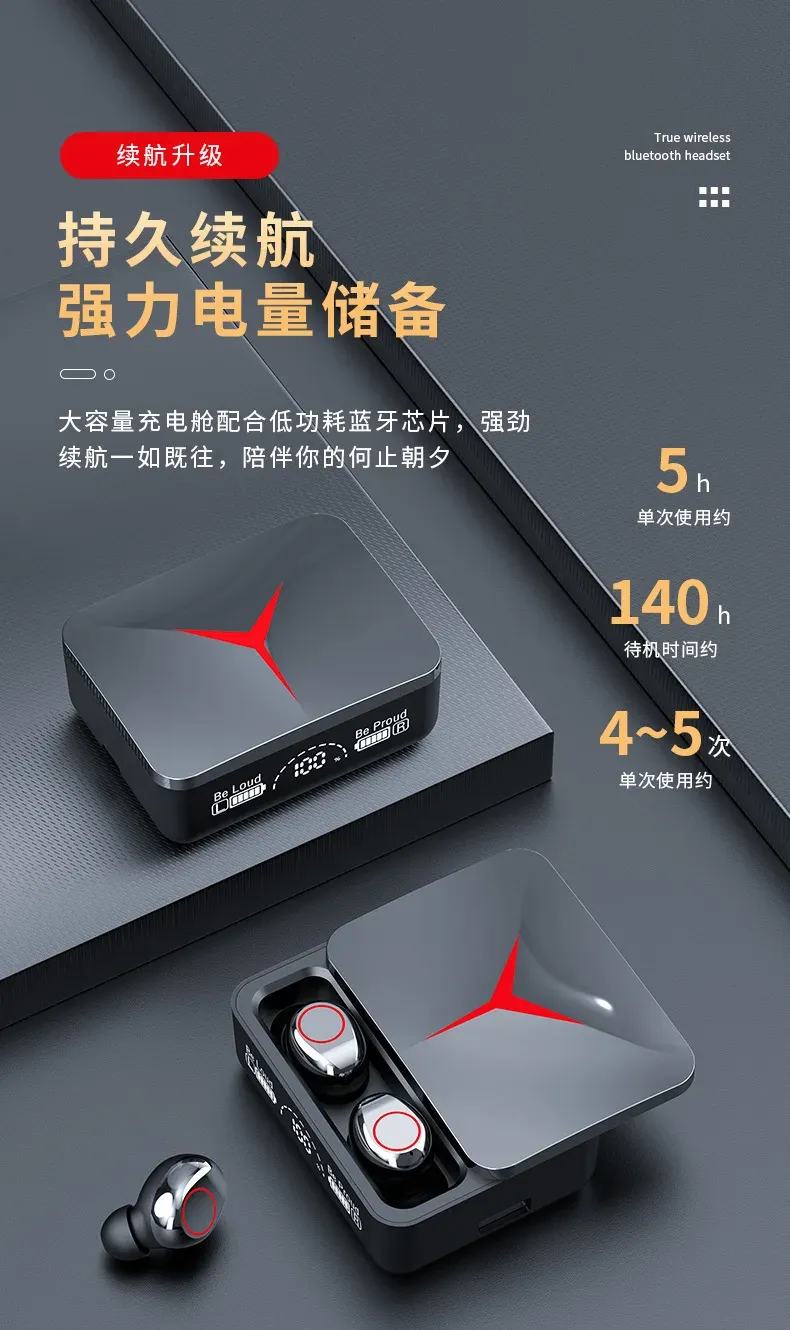 M90 TWS Wireless Headphones with Mic, Bluetooth 5.3 Touch Control Earbuds, Hifi Stereo Gaming Headset, Sport Earphones for Smartphones showcase 8