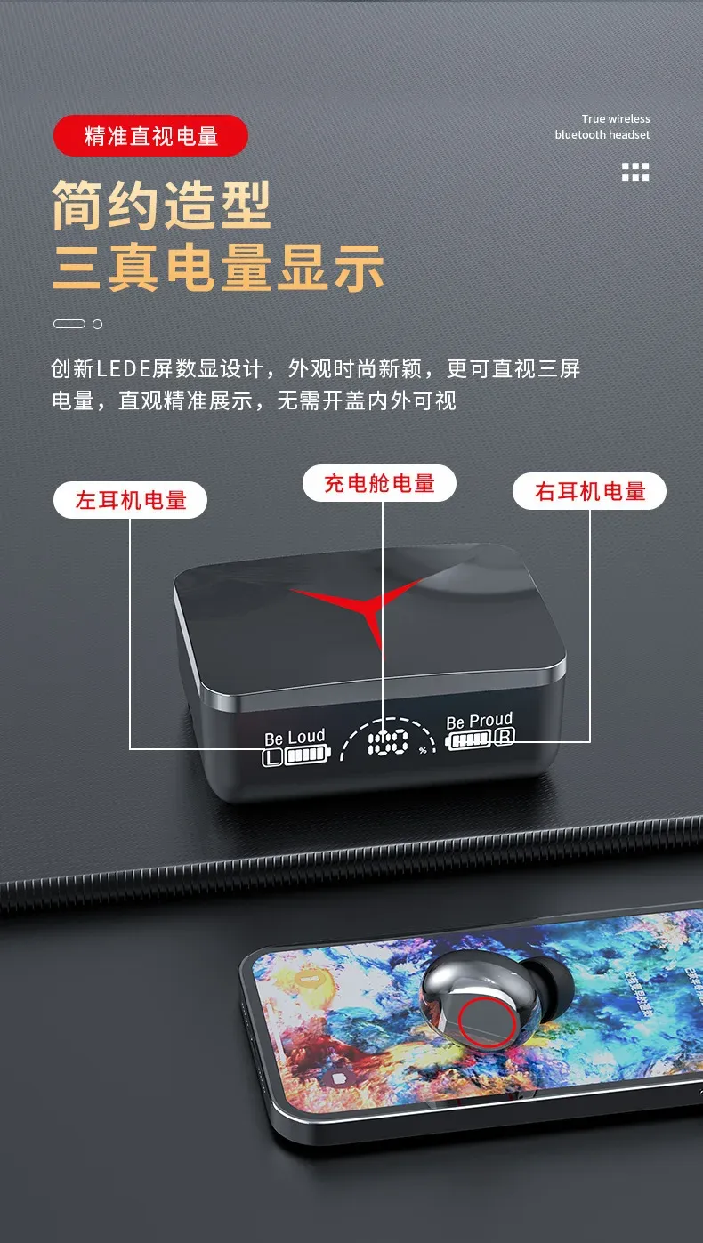 M90 TWS Wireless Headphones with Mic, Bluetooth 5.3 Touch Control Earbuds, Hifi Stereo Gaming Headset, Sport Earphones for Smartphones showcase 12