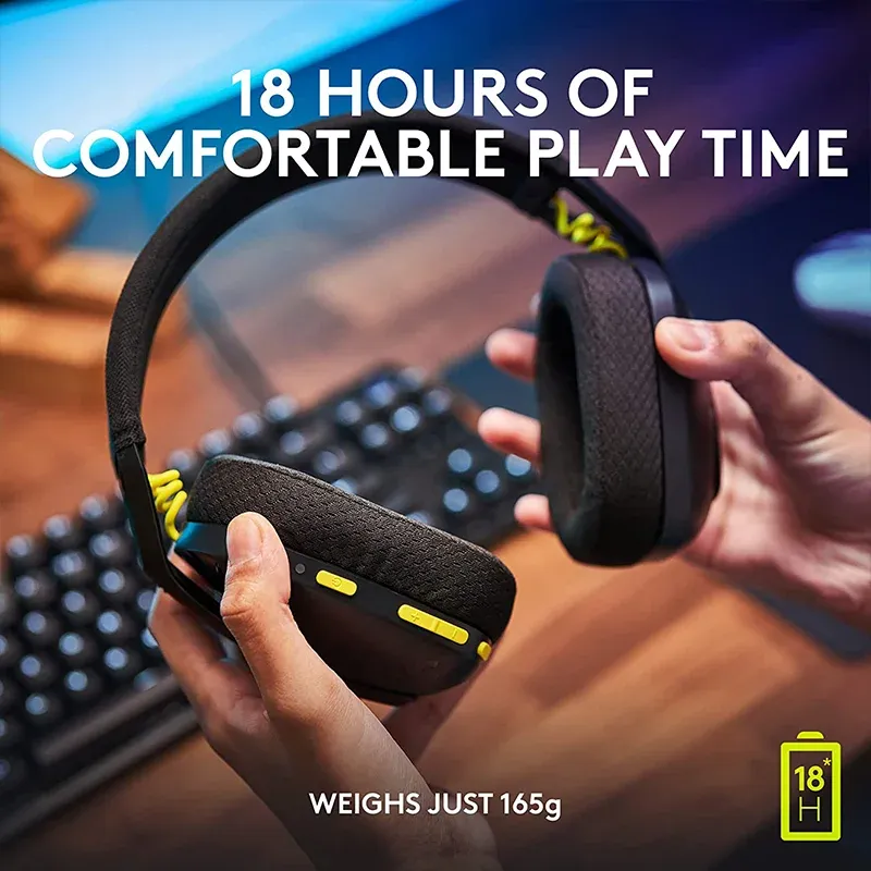 Logitech G435 LIGHTSPEED Wireless Gaming Headset: USB Bluetooth/2.4GHz, 18-Hour Battery, Beamforming Mic, Lightweight 165g, PC/PS5/Mobile Compatible thumbnail 3