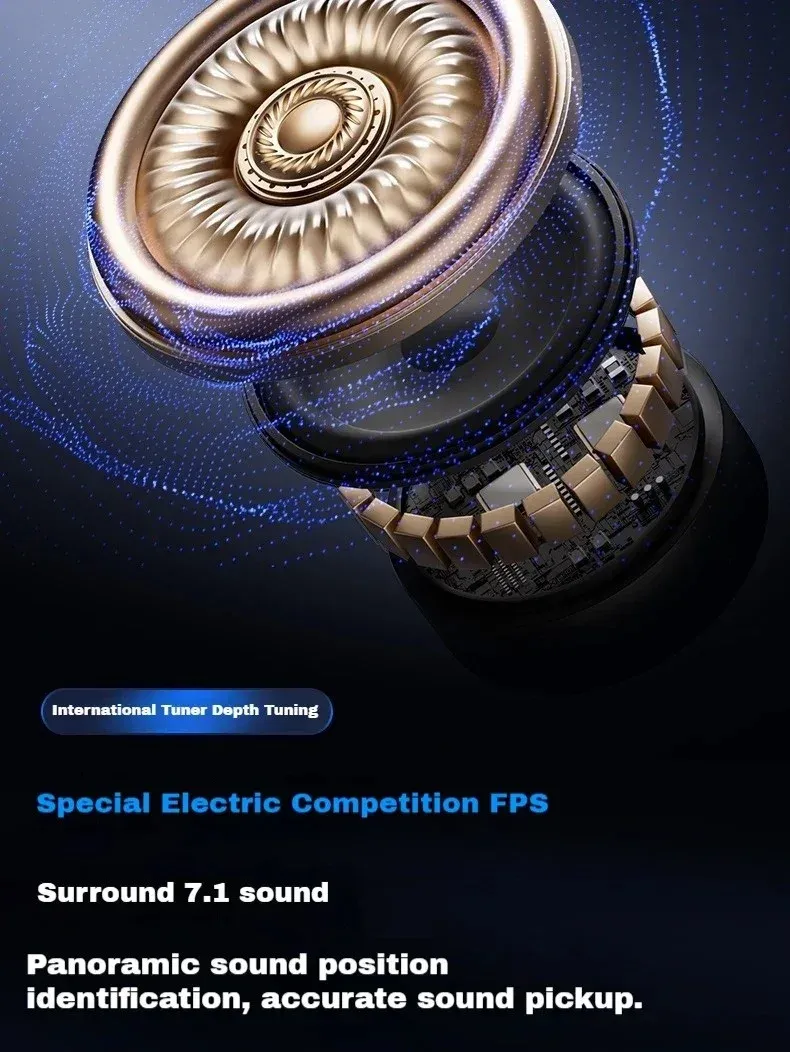 MCHOSE V9 PRO Esports Gaming Headphones: 3-Mode Wireless, AI Noise Reduction, 7.1 Surround Sound, 53mm Drivers, 2000mAh Battery, Customizable EQ for PC, PS4, PS5, Switch, MAC showcase 4