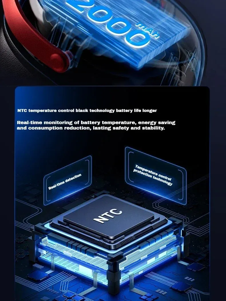 MCHOSE V9 PRO Esports Gaming Headphones: 3-Mode Wireless, AI Noise Reduction, 7.1 Surround Sound, 53mm Drivers, 2000mAh Battery, Customizable EQ for PC, PS4, PS5, Switch, MAC showcase 12