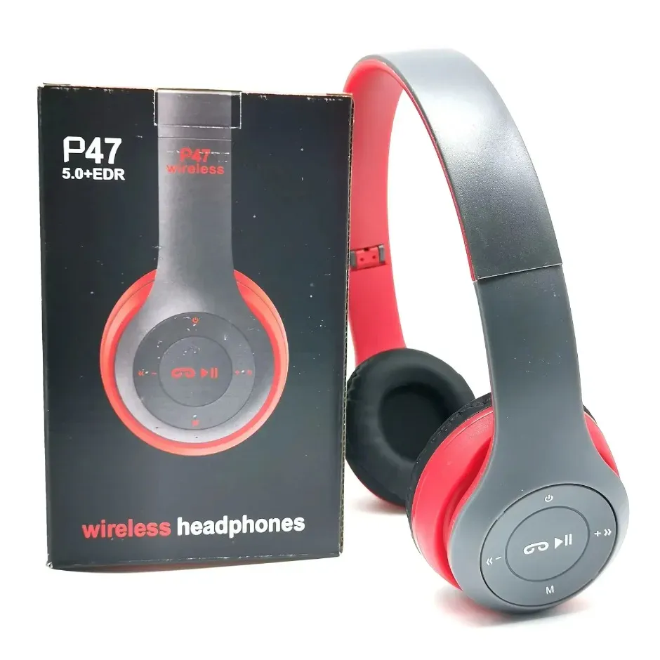 Wireless Bluetooth 5.0 Headphones with TF Card & Wired Option - Foldable Over-Ear Headset for Sports, Gaming, and Calls - Compatible with Huawei, Xiaomi, Apple, Android thumbnail 4