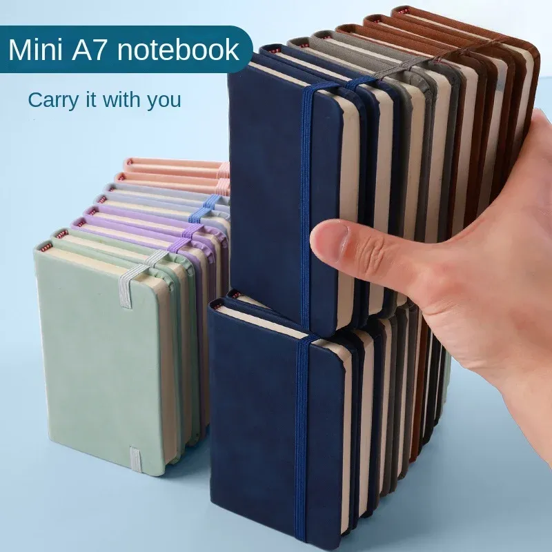 Mini A7 Pocket Notebook, Portable Waterproof Leather-Feel Notepad for School Supplies, Travel, and Daily Notes