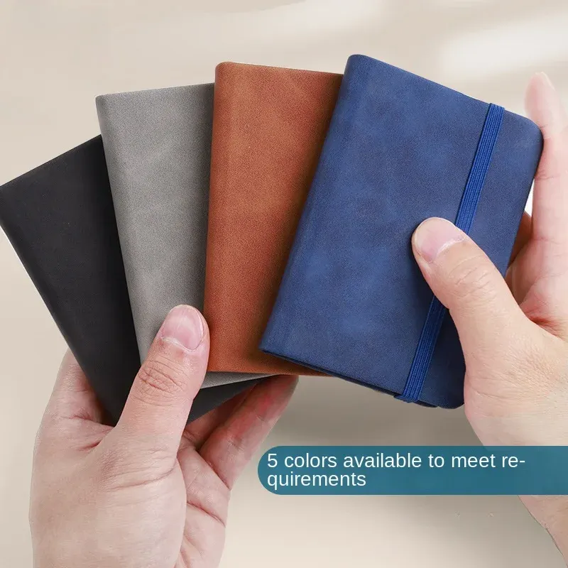 Mini A7 Pocket Notebook, Portable Waterproof Leather-Feel Notepad for School Supplies, Travel, and Daily Notes thumbnail 2