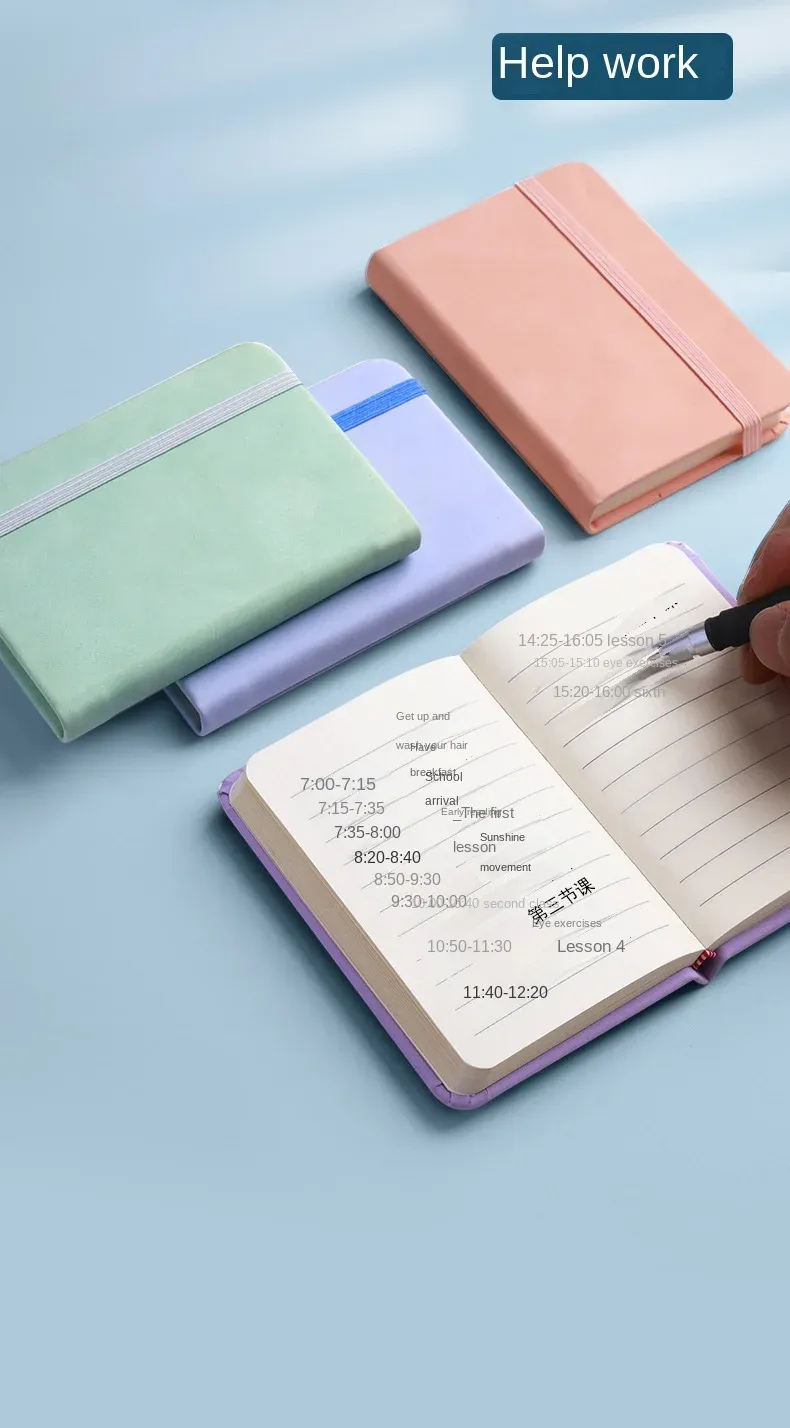 Mini A7 Pocket Notebook, Portable Waterproof Leather-Feel Notepad for School Supplies, Travel, and Daily Notes showcase 12