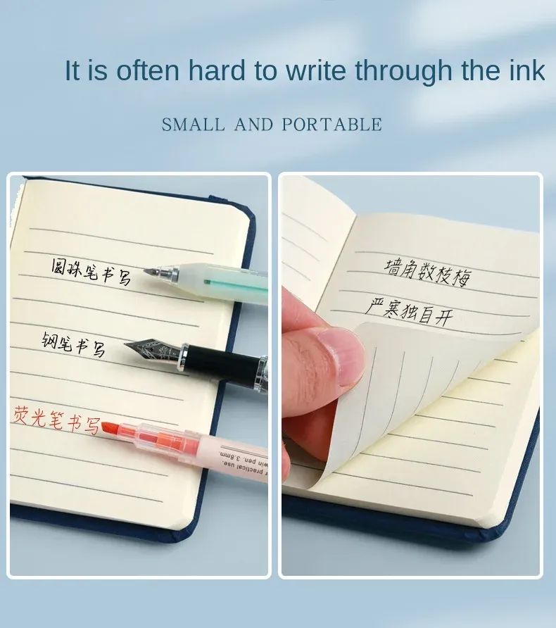Mini A7 Pocket Notebook, Portable Waterproof Leather-Feel Notepad for School Supplies, Travel, and Daily Notes showcase 3