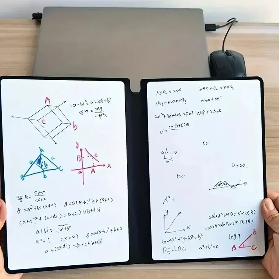 A5 Reusable Whiteboard Notebook Set - Portable Leather Memo Pad with Erasable Pages, Pen, and Cloth - Stylish Weekly Planner for Office & Students showcase 1
