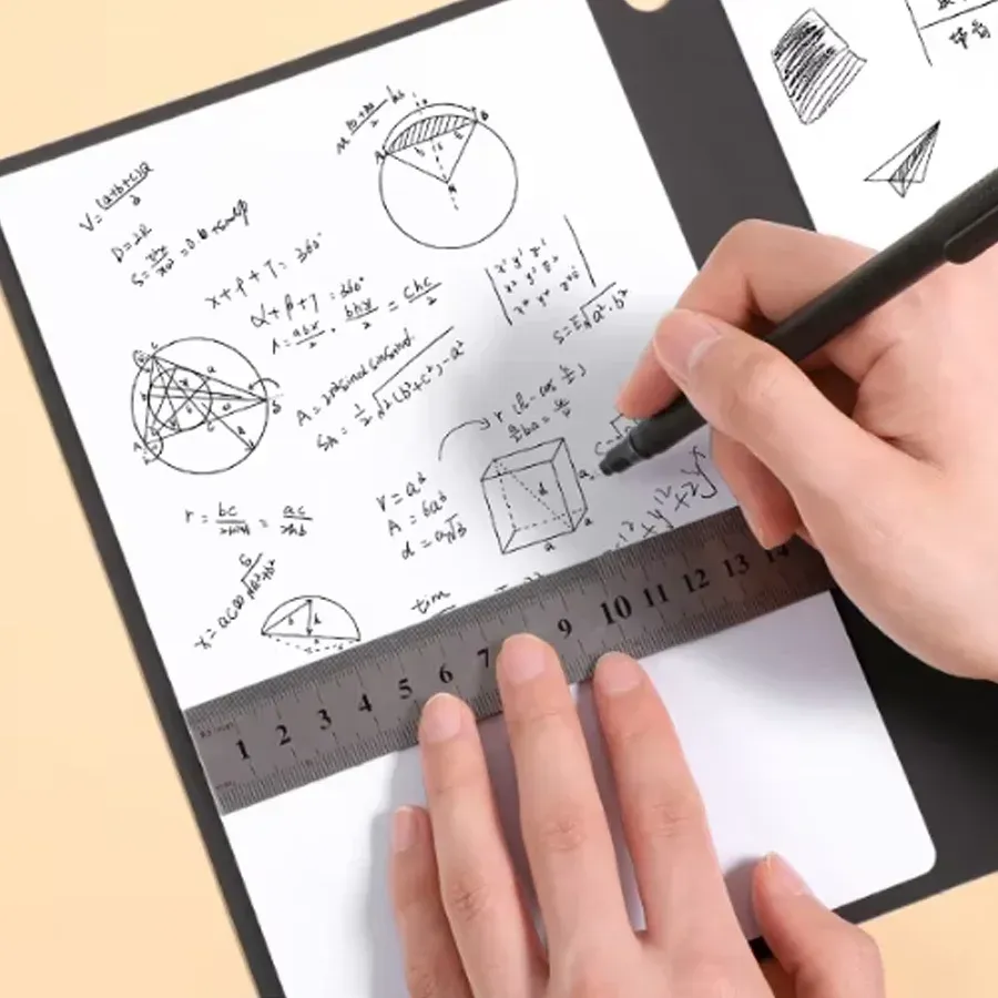 A5 Reusable Whiteboard Notebook Set - Portable Leather Memo Pad with Erasable Pages, Pen, and Cloth - Stylish Weekly Planner for Office & Students showcase 4