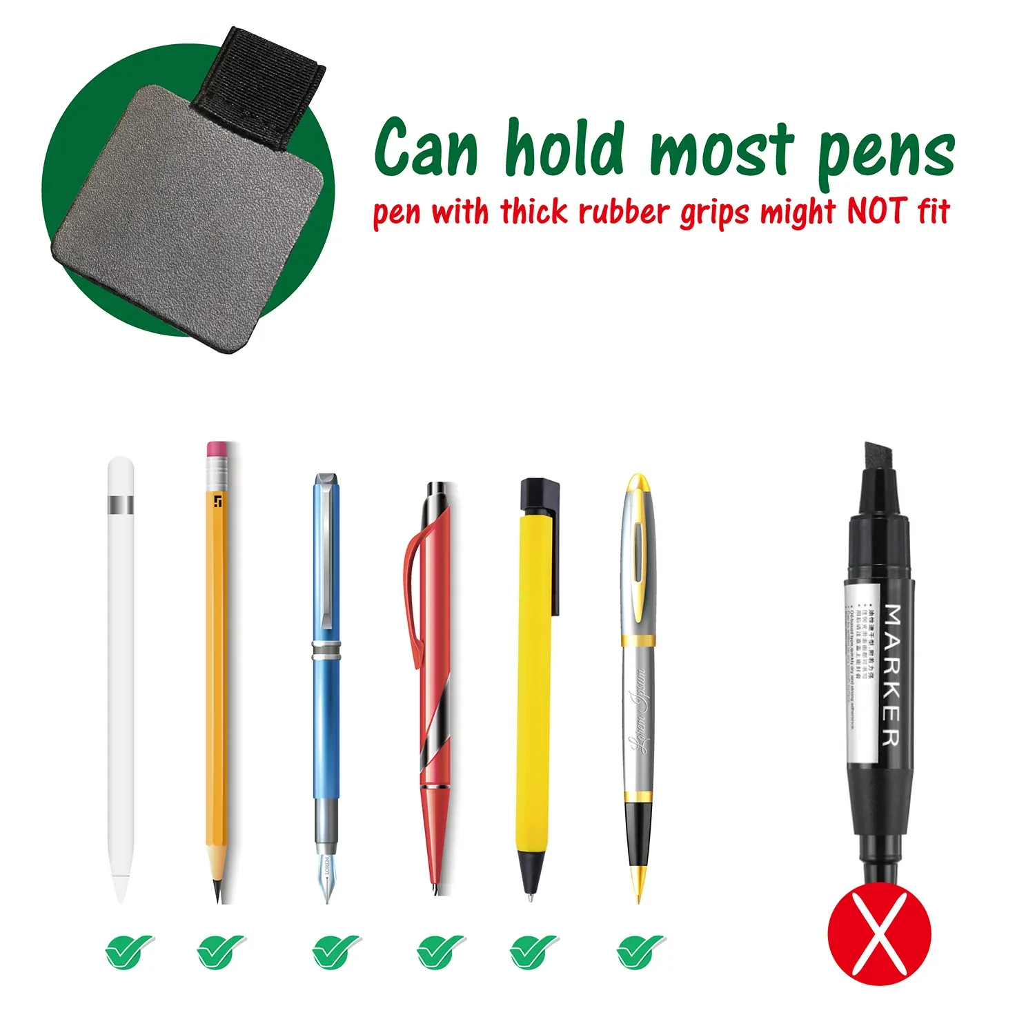 10 Pack Elastic Pen Loop Holder - Self-Adhesive PU Leather Clip for Notebooks, Journals, Planners - Secure Pencil Attachment for Students & Professionals thumbnail 6