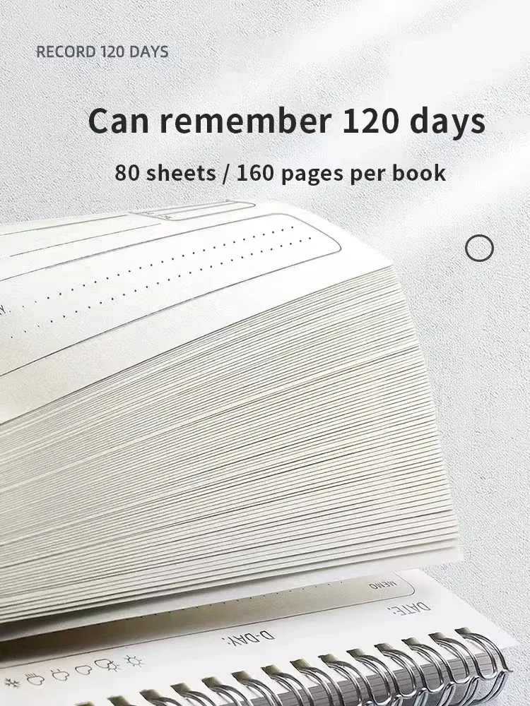 A5 Spiral Notebook Planner Agenda 160 Pages Thick Paper Daily Schedule To-Do List Notepad for Office School Students showcase 11