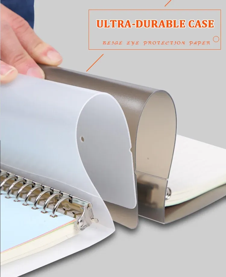 A4/B5/A5 Loose Leaf Refill Notebook - Blank, Lined, Grid, Cornell Pages - Waterproof Plastic Cover, Metal Ring Binder - Office & School Stationery Supplies showcase 10